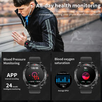 AMOLED Smart Watch with Earbuds - Bluetooth Fitness Watch for Music & Training