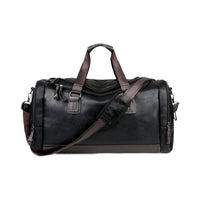 Genuine Leather Duffel Bag - Men's Training Bag for Workout, Travel & Weekend Trips