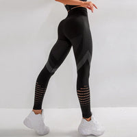 Seamless High-Waist Fitness Leggings - Women's Compression Tights for Yoga & Training