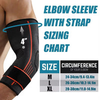 Compression Elbow Support Sleeve - Protective Brace for Sports & Gym Training