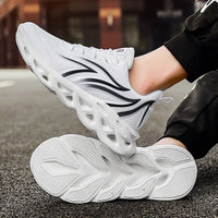 Men's Flame Knit Sneakers - Statement Running Shoes for Sport & Street Wear