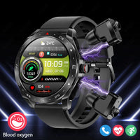 AMOLED Smart Watch with Earbuds - Bluetooth Fitness Watch for Music & Training