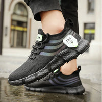 Men's Slip-On Running Sneakers - Breathable Mesh Shoes for Walking & Light Training