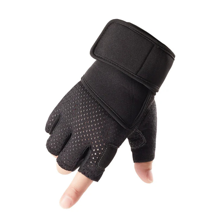 Wrist Support Training Gloves - Anti-Slip Gym Grips for Weightlifting