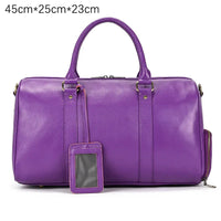 Genuine Leather Duffel Bag - Unisex Training Bag for Workout, Travel & Weekend Trips
