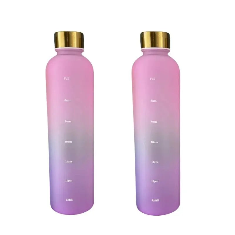 1L Motivational Water Bottle - BPA-Free Time Marker Flask for Fitness &amp; Travel