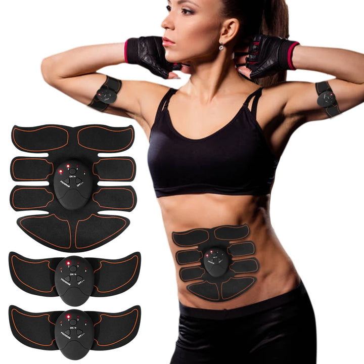 EMS Muscle Stimulator Set - Toning Trainer for Abs, Arms &amp; Hips
