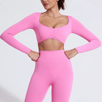 Long Sleeve Cropped Yoga Top