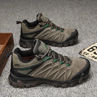 Men's Leather Hiking Shoes - Durable Outdoor Sneakers for Trekking & Climbing