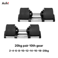 Adjustable Dumbbell Pair - Incremental Home Weights for Strength & Full-Body Workouts