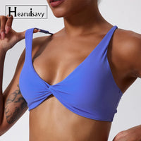 Pleated Quick-Dry Sports Bra