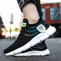 Men's Slip-On Running Sneakers - Breathable Mesh Shoes for Walking & Light Training