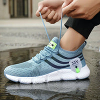 Men's Slip-On Running Sneakers - Breathable Mesh Shoes for Walking & Light Training