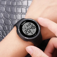 Slim Waterproof Digital Sport Watch - LED Swim Watch for Everyday Training