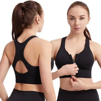 Plus Size Zipper Sports Bra Vest