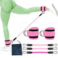 Ankle Resistance Band Set - Glute Training Straps for Lower-Body Gym Workouts
