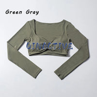 Long Sleeve Cropped Yoga Top