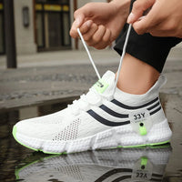 Men's Slip-On Running Sneakers - Breathable Mesh Shoes for Walking & Light Training