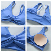 Pleated Quick-Dry Sports Bra