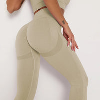 Seamless Push-Up Yoga Leggings - Women's High-Waist Gym Tights for Fitness