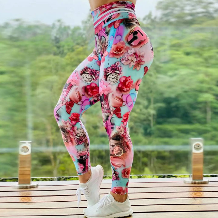 Printed High-Waist Training Leggings