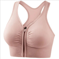 Plus Size Zipper Sports Bra Vest