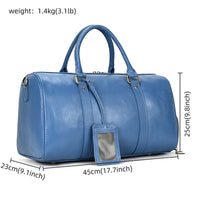 Genuine Leather Duffel Bag - Unisex Training Bag for Workout, Travel & Weekend Trips