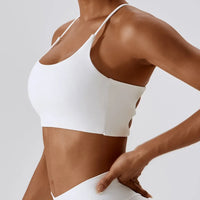 Cross-Back Strappy Sports Bra