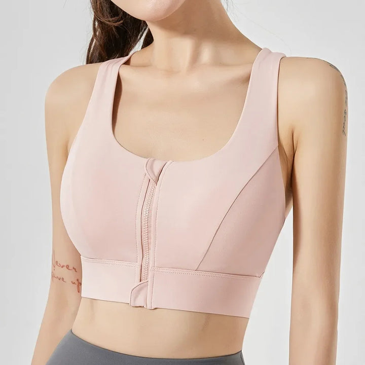 High-Impact Front-Zip Sports Bra