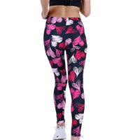 Heart Print Stretch Fitness Leggings