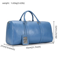Genuine Leather Duffel Bag - Unisex Training Bag for Workout, Travel & Weekend Trips