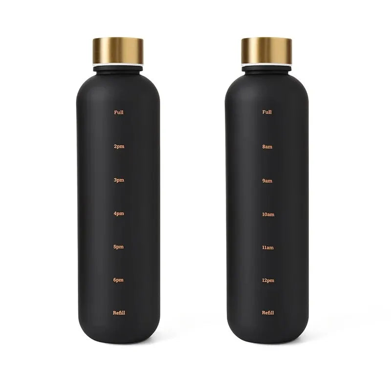 1L Motivational Water Bottle - BPA-Free Time Marker Flask for Fitness &amp; Travel
