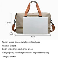 Portable Crossbody Gym Travel Bag - Short-Distance Weekender Duffel for Fitness
