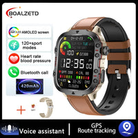 Military Outdoor Smart Watch - Men's 5ATM Fitness Tracker with Bluetooth Calling