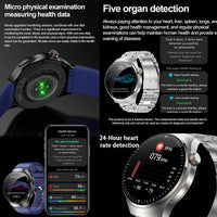 Advanced Health Smart Watch - ECG Bluetooth Tracker for Wellness & Daily Monitoring