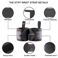 Heavy-Duty Wrist Wraps - Strength Support Straps for Lifting & Power Training