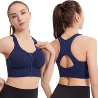 Plus Size Zipper Sports Bra Vest