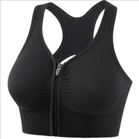 Plus Size Zipper Sports Bra Vest