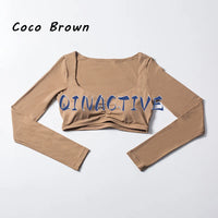 Long Sleeve Cropped Yoga Top