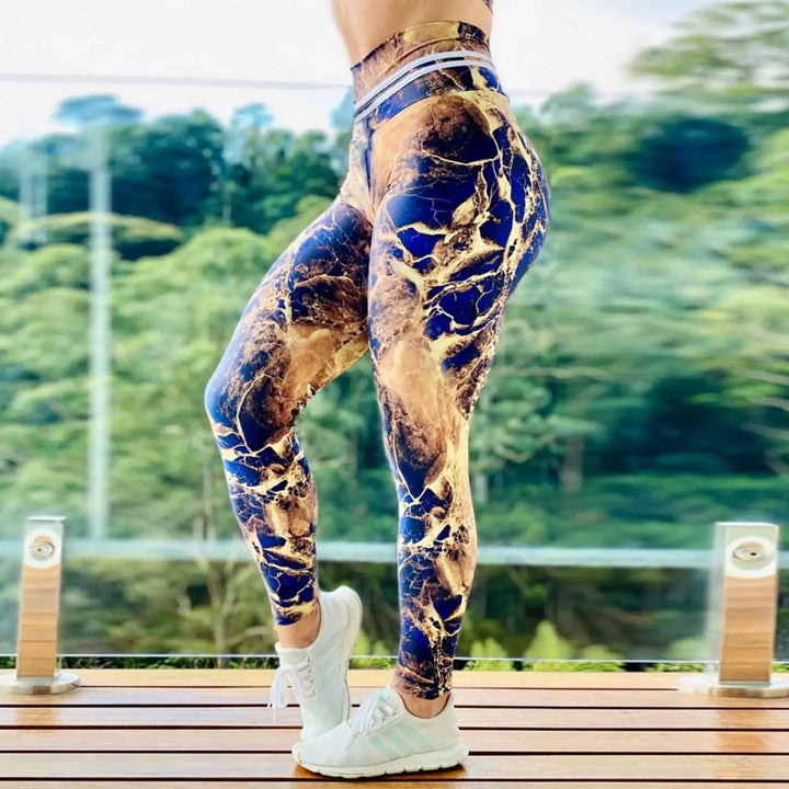 Printed High-Waist Training Leggings