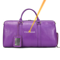 Genuine Leather Duffel Bag - Unisex Training Bag for Workout, Travel & Weekend Trips
