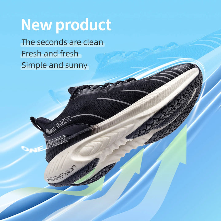 Cushioned Running Shoes - Heavy-Runner Support Sneakers for Road &amp; Outdoor Training