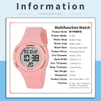 Slim Waterproof Digital Sport Watch - LED Swim Watch for Everyday Training