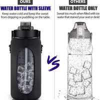 Half-Gallon Motivational Water Bottle - Leakproof Hydration Flask for Gym & Travel