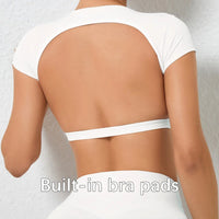 Backless Breathable Workout Crop Top
