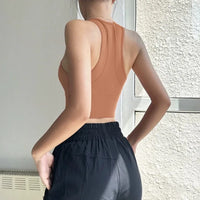 Front-Zip Quick-Dry Sports Bra Vest