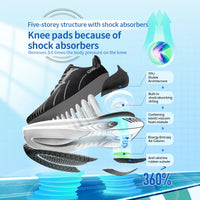 Cushioned Running Shoes - Heavy-Runner Support Sneakers for Road & Outdoor Training