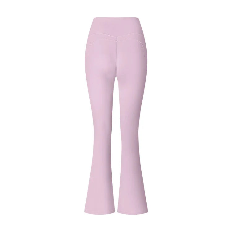 High-Waist Flared Yoga Pants with Pockets