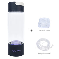 Glass Hydrogen Water Bottle - Dual Chamber Ionizer for Wellness & H2 Inhalation