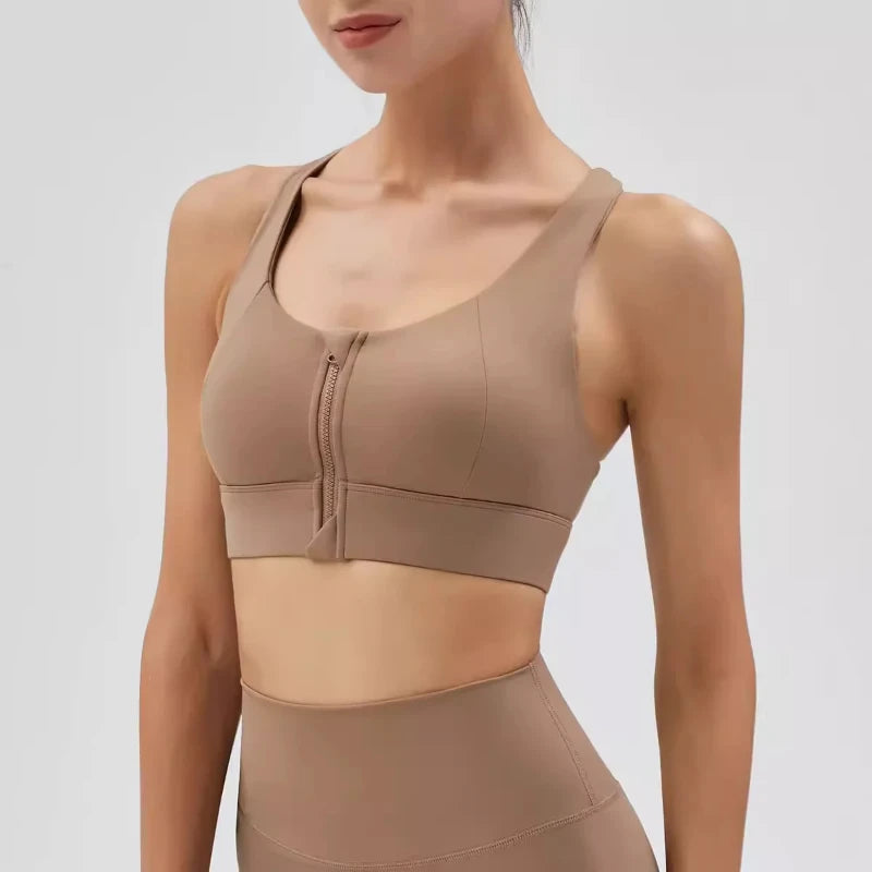 High-Impact Front-Zip Sports Bra